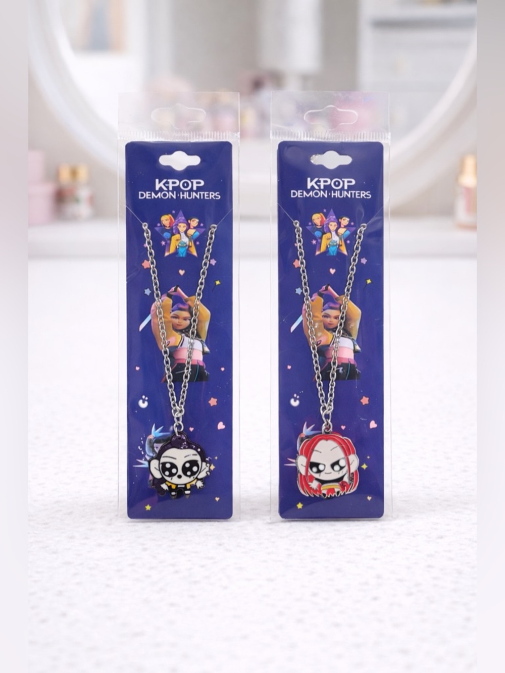 Kpop 2 Pack Character Necklaces l Cartoon Pendant Set | Anime Style